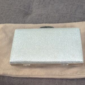 Silver Glitter Clutch